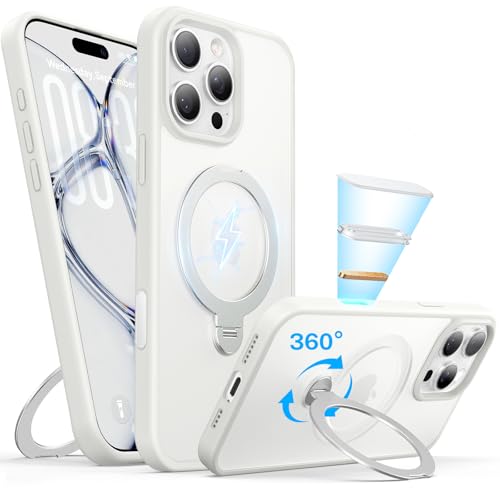 �y2026�ŐV�i���E��_360°��]�X�^���h�zPeerock iPhone 16 Pro Max �p�P�[�X MagSafe�Ή� �c�����Ή� �p�x���R���� �J�����R���g���[���{�^�� �ČRMIL�K�i �ϏՌ� ���ϋv�� ���C�����X�[�d�Ή� �}�b�g �w��h�~ ����