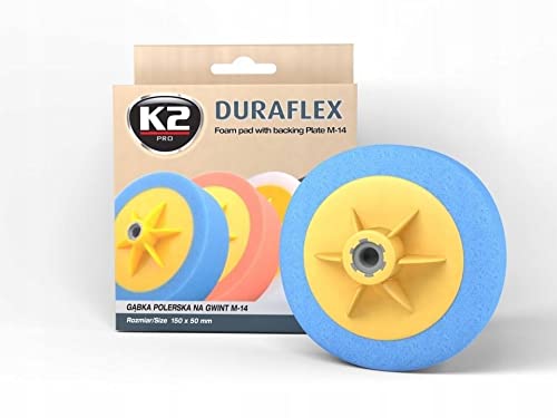 K2Duraflex Polishing Sponge Polishing Pad with Support Pad Diameter 150 mm M14 Professional Quality Hard