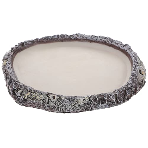 Abaodam Reptile Water Basin Multi Functional Food and Water Dish for Gecko and Snake for Reptile Tanks and Feeding for Pets