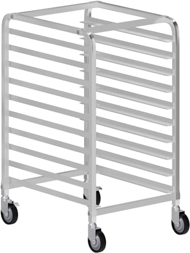 Express KitchQuip Commercial 10 Tier Bun Baking Pan Rack Sheet Pan Rack W/2 Brake Wheel - NSF