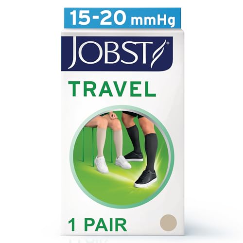 Chaussettes de compression 15–20 mmHg bas de voyage beige taille 2