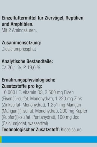 NEKTON-MSA | Hochwirksames Mineralstoffpräparat für Ziervögel, Reptilien und Amphibien | Made in Germany (180g)