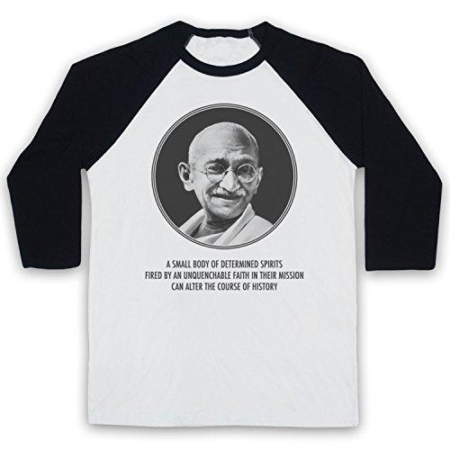 T-Shirt de Base-Ball Gandhi Mahatma Evitez les Hauts Classiques avec ce Look Unique 3/4
