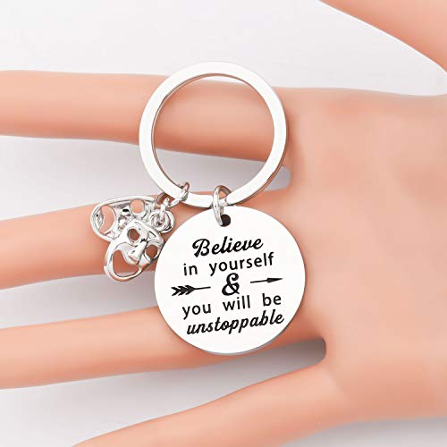 Image of BAUNA Actor Gifts for Theatre Tragedy Comedy Mask Thespian Mask Charm Bracelet Musical Theatre Gift for Actor Acting Director Theater with Inspirational Quote