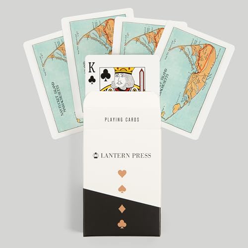 Baraja de cartas estilo vintage Nantucket Massachusetts póker miniatura 6