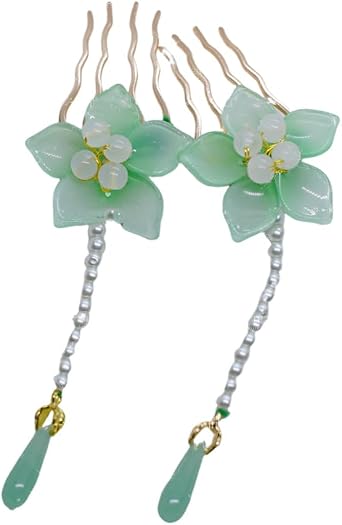 Womens Green Bead Headwear Hair Decoration Costume Accessory Props for Maomao Cosplay from The Apothecary Diaries