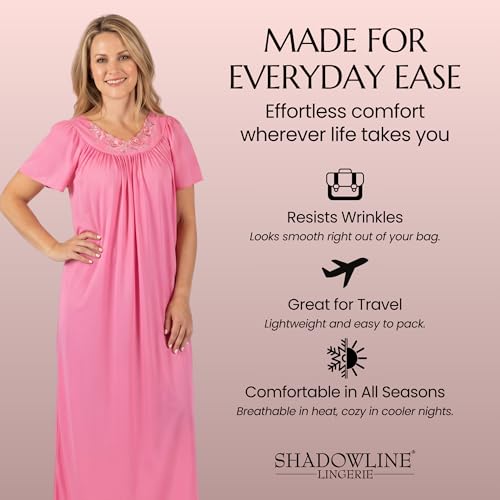 Image of Shadowline Women's Petals 53 Inch Short Flutter Sleeve Long Gown