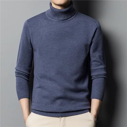 Men Crewneck Sweater Knitted Pullovers Long Sleeve Warm Slim Fit Casual Sweater4