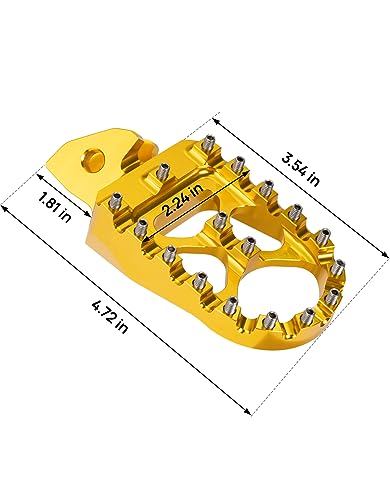 Image of KEMIMOTO Motorcycle Foot Peg Compatible with Surron Light Bee X /S Footpegs x260 and x160 Talaria Sting MX3 MX4 Talaria XXX Electric Dirt Bike Gold