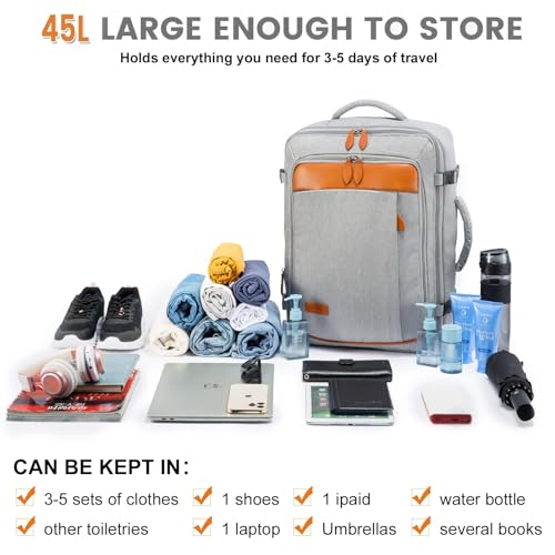 LOVEVOOK Carry on Backpack 45L