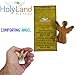 Holy Land Market Hand-Carved Olive Wood Guardian Angel from Bethlehem, 2.5 Inch Religious Figurine with Red Velvet Pouch and Certificate of Authenticity