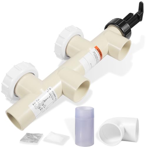 Premium PVC Push Pull Slide Valve Replacement for Pentair 263064 Fits FNS Plus FNSP24/36/48/60 Quad DE QUAD60/80/100 Triton II Sand Filters 2 Slip Fit 7.5 Centerline Union Fittings Side-Mount Ready