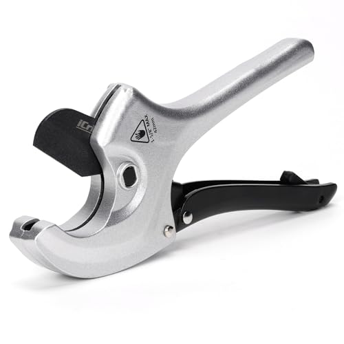 iCrimp 1-5/8 in Ratcheting PVC Pipe Cutter, Aluminum SK5 Blade