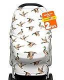 Duck Car Seat Cover & Canopy - Universal Multi-Use Baby Car Seat and Stroller Cover, Breathable Breastfeeding & Nursing Canopy, Newborn Infant Carrier Cover, Baby Shower Gift for Boys and Girls