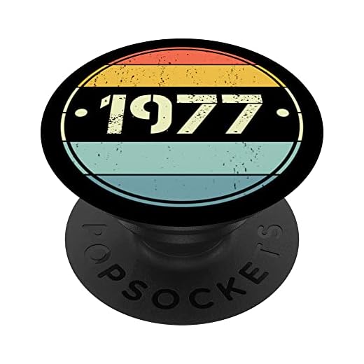 1977 Edición limitada 1977 cumpleaños Popsocket para hombres y mujeres PopSockets PopGrip Intercambiable