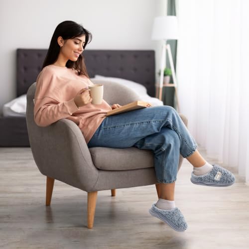Image of Slippers for Women Men, Memory Foam Slippers for Women, Soft Thick Fuzzy Bedroom House Shoes Indoor Outdoor