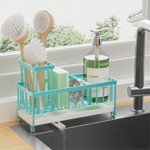Cisily Sponge Holder for Kitchen Sink, Sink Caddy Organizer with