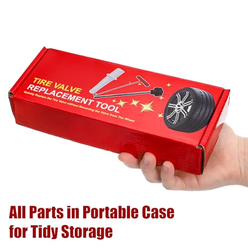 Image of Elsjoy 23 Pieces Quick Change Tire Valve Tool, Tire Valve Stem Core Quickly Replacement Tool Kit for Cars, Trucks, Atvs, with 4 TR413 /TR414