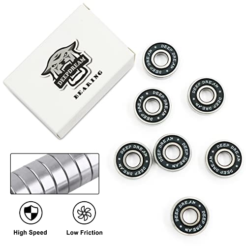 image for DEEPDREAM Premium 20Pcs 608rs Bearings Skateboard Bearings Longboard B