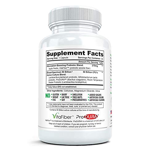 Active Balance: Maximum Strength Acidophilus Probiotics With Prebiotics | Digestive Enzymes With 50 Billion Cfus, Shelf Stable, Acid & Bile Resistant For Optimal Gut Health, 2 Bottles, 30 Caps Each #TOP7