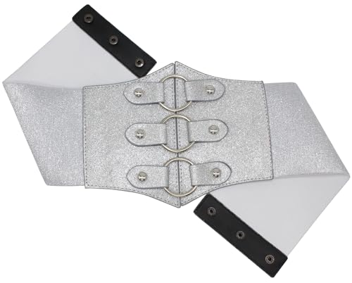 ALAIX Women's Corset Belt Extra Wide Stretchy Belts Elastic Waspie Waist Belts for Cosplay Halloween Costume Belts for Women3