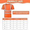 AUYAO Hi Vis T Shirts for Men, Mans High Visibility Crew Neck Short Sleeves T Shirts, Reflective Tape Security Round Neck Short Sleeve Tee Tops, Lightweight Utility and Safety Workwear Sweatshirt(3XL) #1