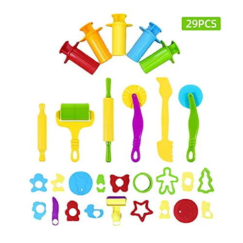 Kiboule Conjunto de 29 peças de ferramentas de massa de jogo Acessórios de massa de brinquedo Vários