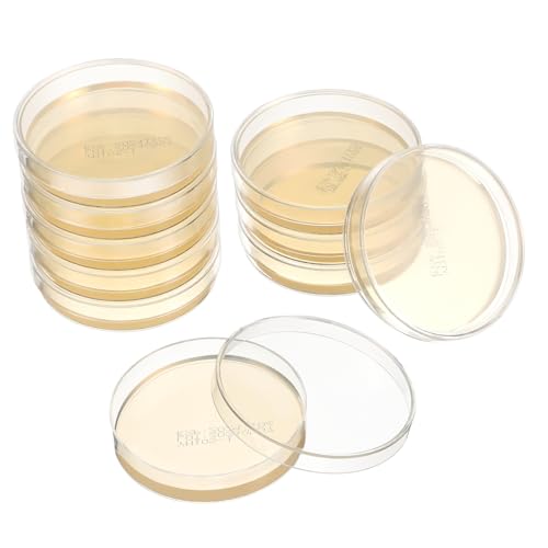 FUNOMOCYA 10pcs Pre Poured Agar Petri Dishes for Science Experiments and STEM Projects Ready to Use Agar Science Plates for Laboratory Culturing and Education