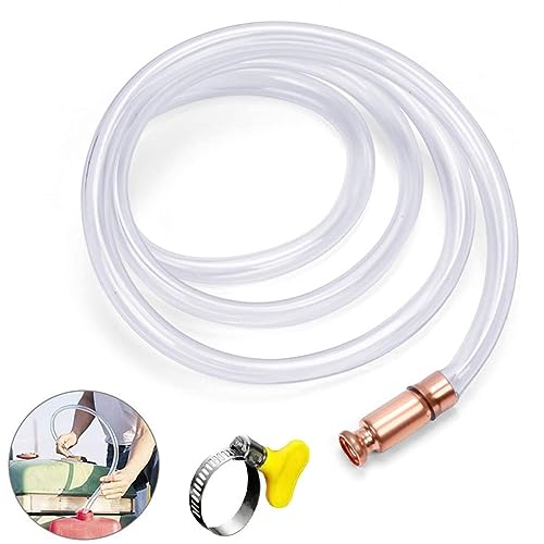 Pompa di Trasferimento Shaker Sifone Automatica, 1.8M Pompa Travaso Liquidi per Gasolio, Tubo Autoadescante per Benzina/Diesel/Acqua