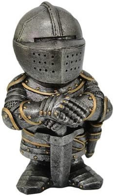 Miniatura 1 de PTC Figura de caballero medieval blindado pequeño de 4.5 pulgadas con espada