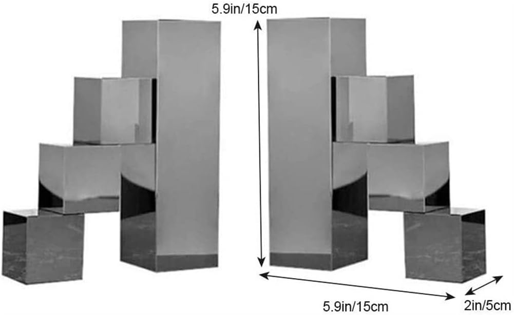 Book End Geometric Decorative Bookends, Modern Bookends for Office Desk, Book Shelf, Room Decor Book Stoppers (Color : B, Size : 5.9 * 2 * 5.9in)