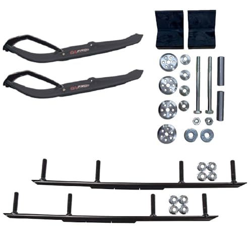 C&A Pro Black MTX Snowmobile Skis w/ 8