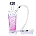 Produktbild LED Shisha Acryl Hakenhukas Set einen Schlauch Großer Rauch mit Silikon-Hukahnschüssel und buntes LED-Licht für Rauchergenuss von Nikotinvergiftung (Color : Rot)
