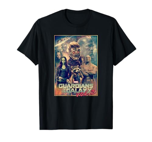 Marvel Guardians Of The Galaxy Vol 2 Team Effort Poster T-Shirt -  T0QPADWTRNC