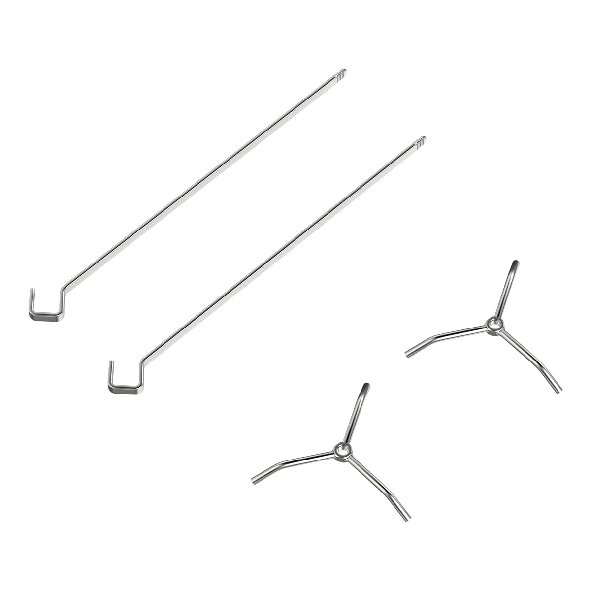 Upgraded Turkey Holder Turkey Fryer Accessory Kit Chicken Rack Roaster BBQ Skewers Compatible with Oklahoma Joe's Super Skewers -2 Set