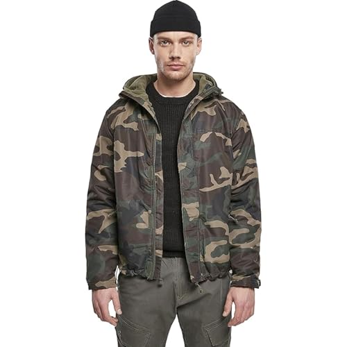 Men's Fleece-lined Full Zip Windbreaker, Woodland - L