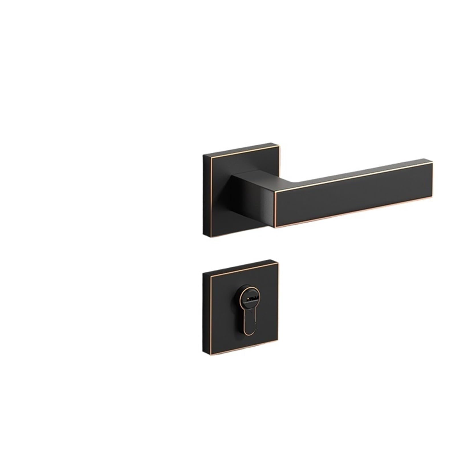 Indoor Door Lock, Silent Indoor Bedroom Door Lock - Zinc Alloy Split for Privacy(Without Key)