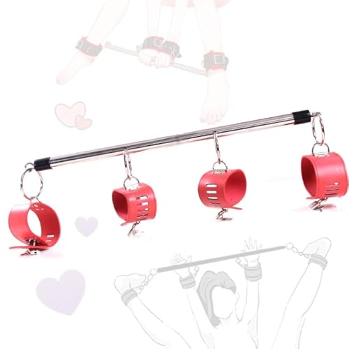 HUNTVE Set di Barre divaricatrici con 4 Manicotti Rossi Regolabili Kit per palestre domestiche Sport Boňdàgé