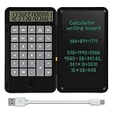【RECARGABLE】Portátil y fácil de llevar. Tanto la calculadora como la tableta funcionan con una batería recargable.