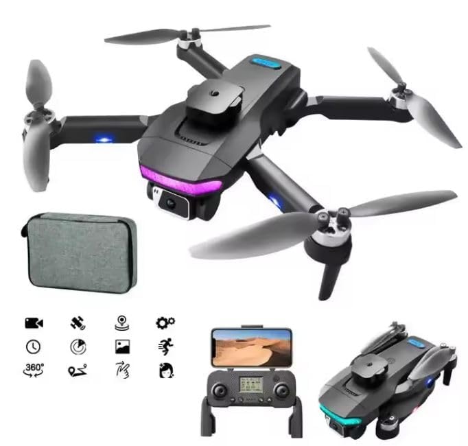 Image of Skyheaven-Drone-with-4K-Camera-WiFi-FPV-1080P-HD-Dual-Foldable-RC-Drone-Altitude-Hold-Headless-Mode-Visual-Positioning-Auto-Return-App-Control-Multicolor-Dr-14 (DK12)