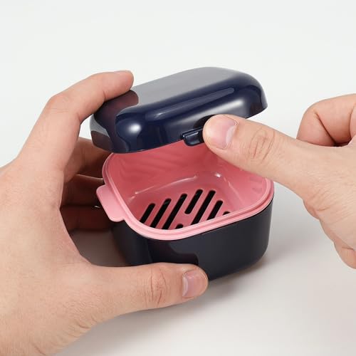 Caja para dentaduras postizas compacta DECHOUS estuche protector dental con tapa 2 piezas 5