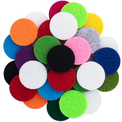 Image of HINZIC 30Pcs Random Color Car Air Freshener Refill Felt Pads, 22x3.7mm Unscented Air Freshener Replacement Round Oil Perfumes Refill Tablets for Car Diffusers Air Freshener Vent Clips