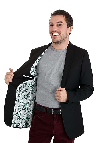 Hasbro Monopoly Blazer | Men's Board Game Sport Coat | Themed Graphic Lining | Embroidered Sleeve