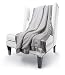 Giraffe at Home Luxe Plush Faux Fur Throw Blanket, Silver, 45" x 59"