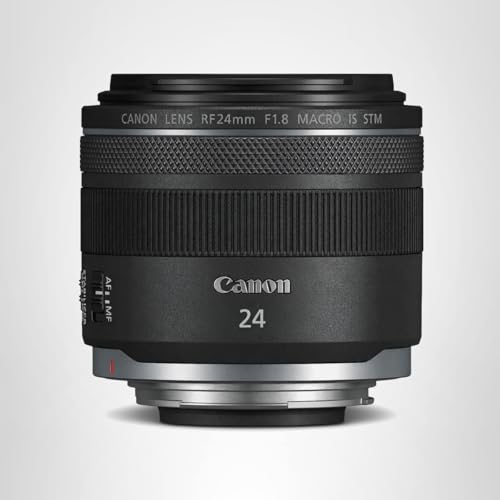 Canon RF24mm F1.8 Macro is STM Lens, Wide-Angle, Fixed Focal Length Prime Lens, Compatible with EOS R Series Mirrorless Cameras, Black