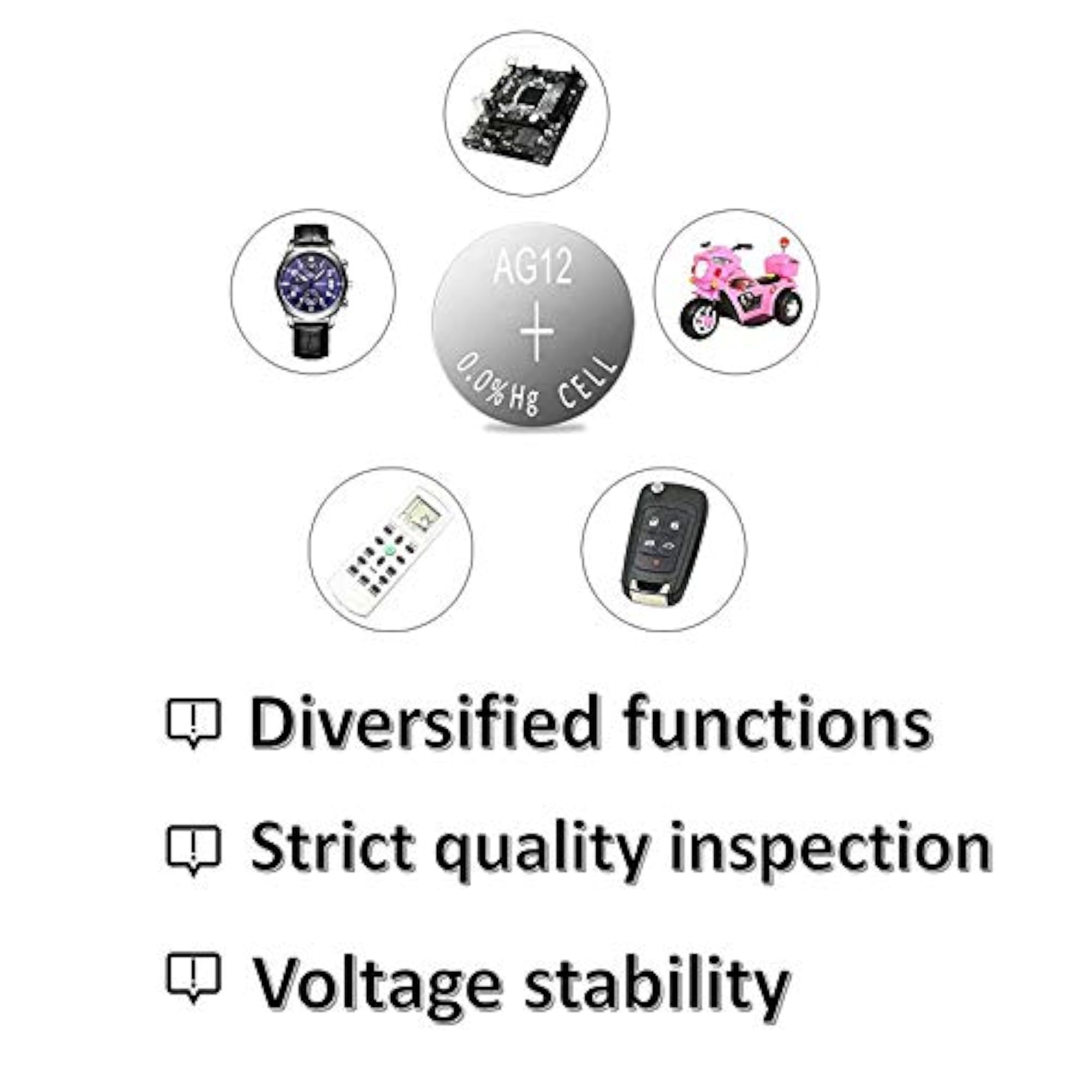 10 Pack LR43 386 AG12 301 186 1.5V Button Cell Batteries