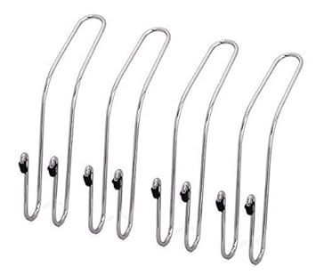 KolorFish Universal Car Vehicle Back Seat Headrest Metal Hanger Holder Hook Organiser for Bag Purse Cloth Grocery (Set of 4)