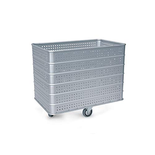 Cuba Aluminio perforada resistente profesinal Apropiado para transportar ropa en lavanderías industriales o zonas hospitalarias y clínicas en gener (100x60)