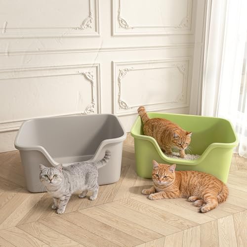 Arenero grande para gatos con bordes altos y extra amplio miniatura 7