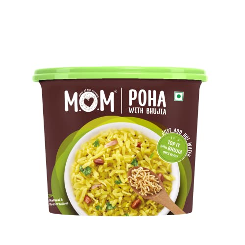 MOM - Meal of the Moment, Poha with Bhujia, 80g (Pack of 5) - Ready to Eat | Instant Food | No Added Preservatives